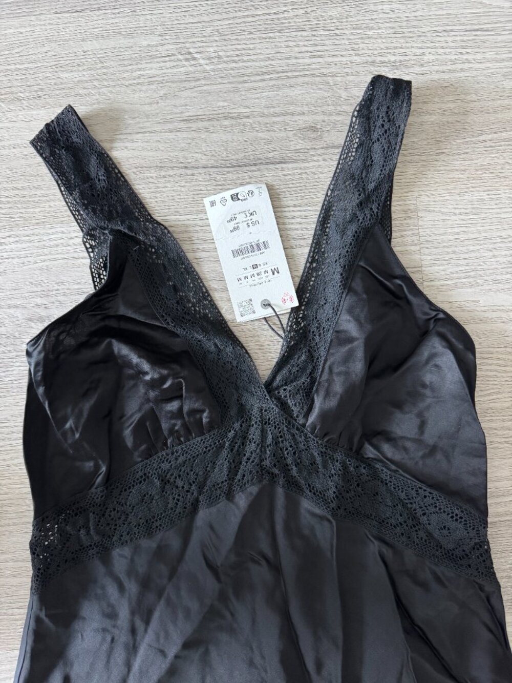 Zara ZW Collection Satin Lace Trim Maxi Slip Dress - Picture 11 of 12